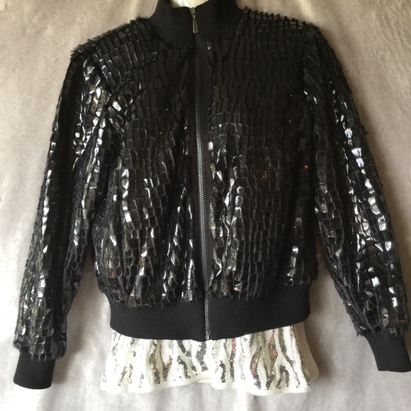 PETER NYGARD Bomber Jacket Size 8 Petite - Picture 2 of 8